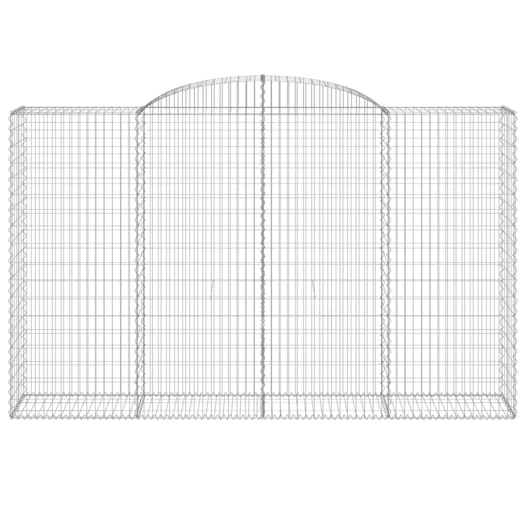 Arched Gabion Baskets 3 pcs 300x50x180/200 cm Galvanised Iron