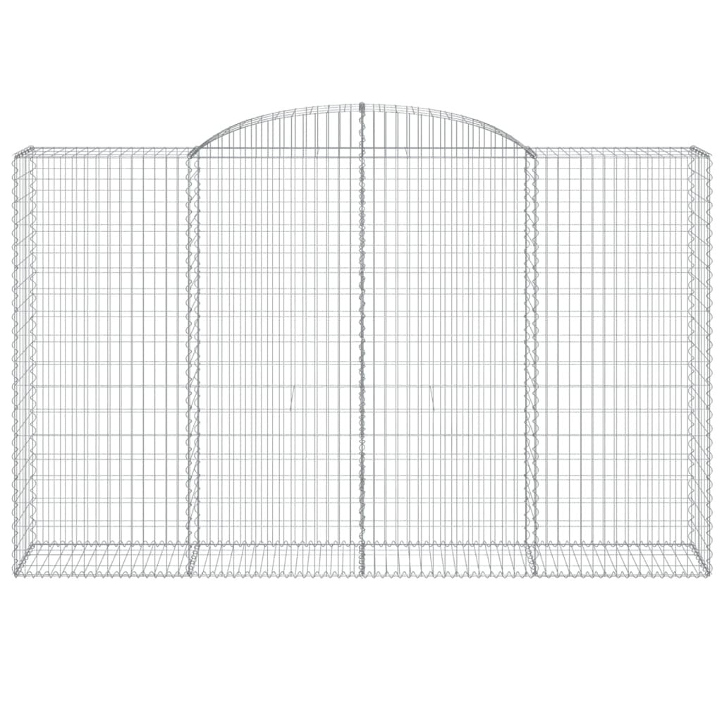 Arched Gabion Baskets 9 pcs 300x50x180/200 cm Galvanised Iron