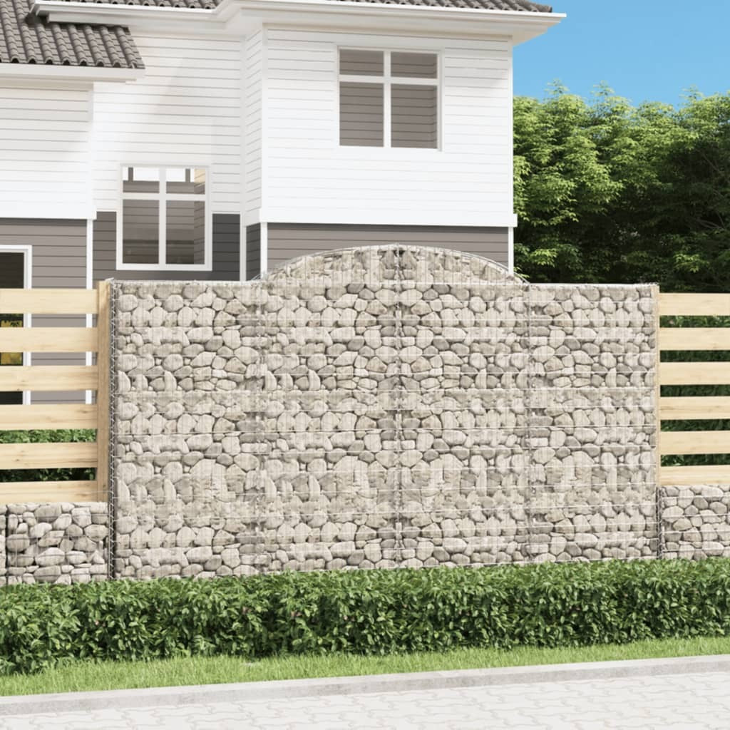 Arched Gabion Baskets 13 pcs 300x50x180/200 cm Galvanised Iron