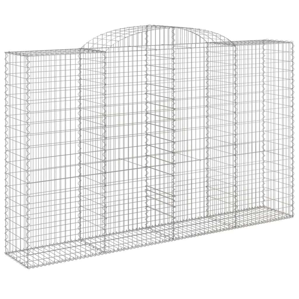 Arched Gabion Baskets 13 pcs 300x50x180/200 cm Galvanised Iron