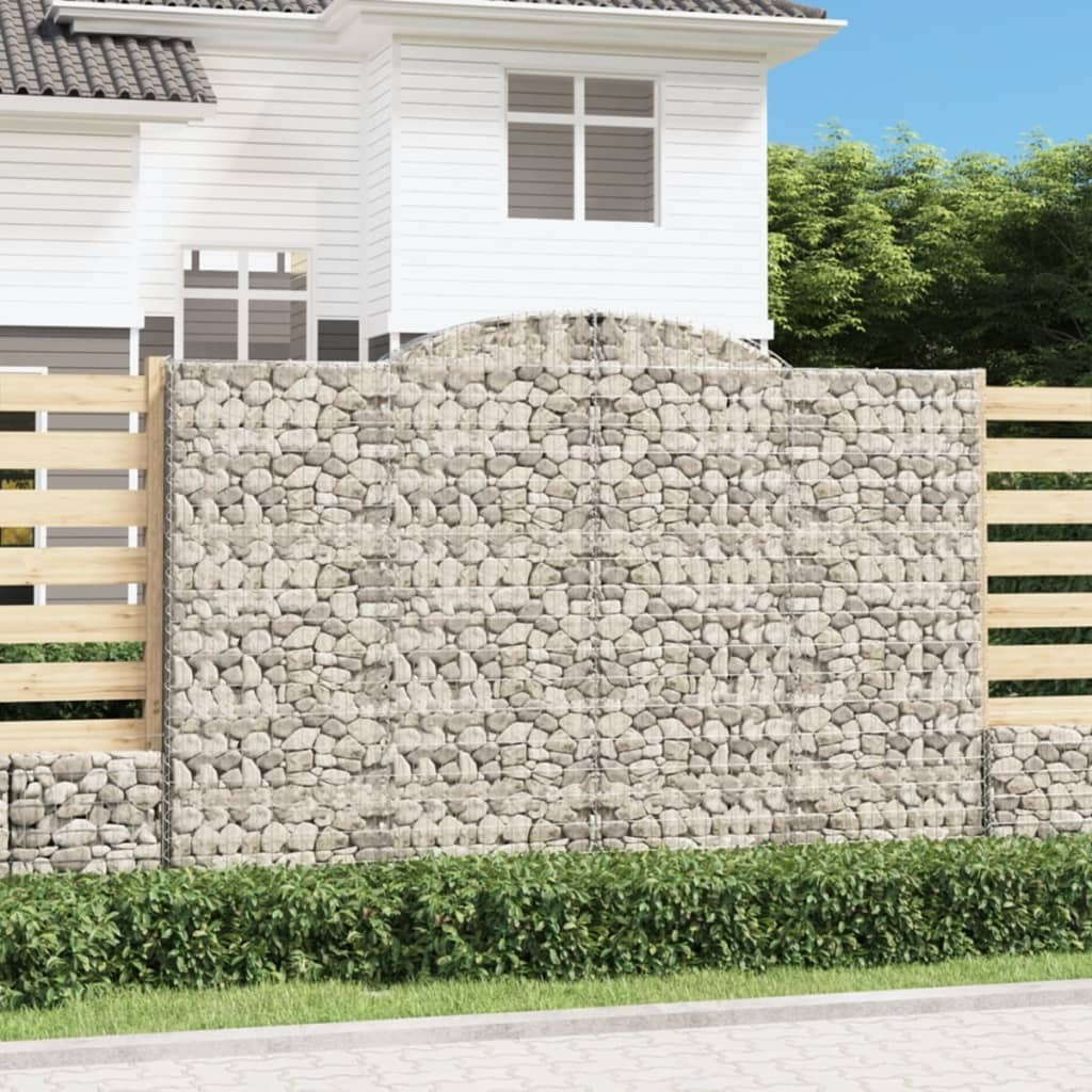 Arched Gabion Baskets 11 pcs 300x50x200/220 cm Galvanised Iron