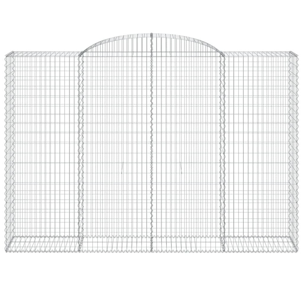 Arched Gabion Baskets 11 pcs 300x50x200/220 cm Galvanised Iron