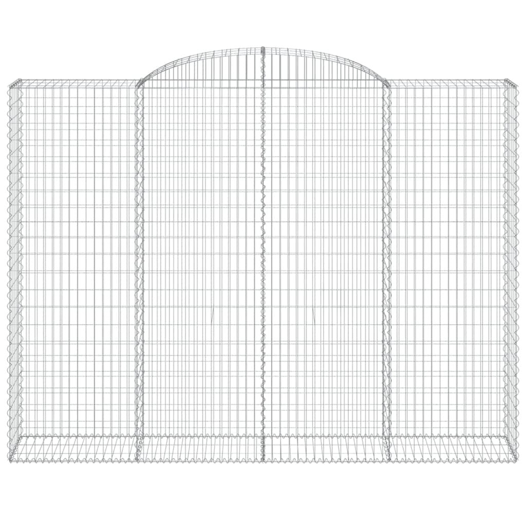 Arched Gabion Baskets 15 pcs 300x50x220/240 cm Galvanised Iron
