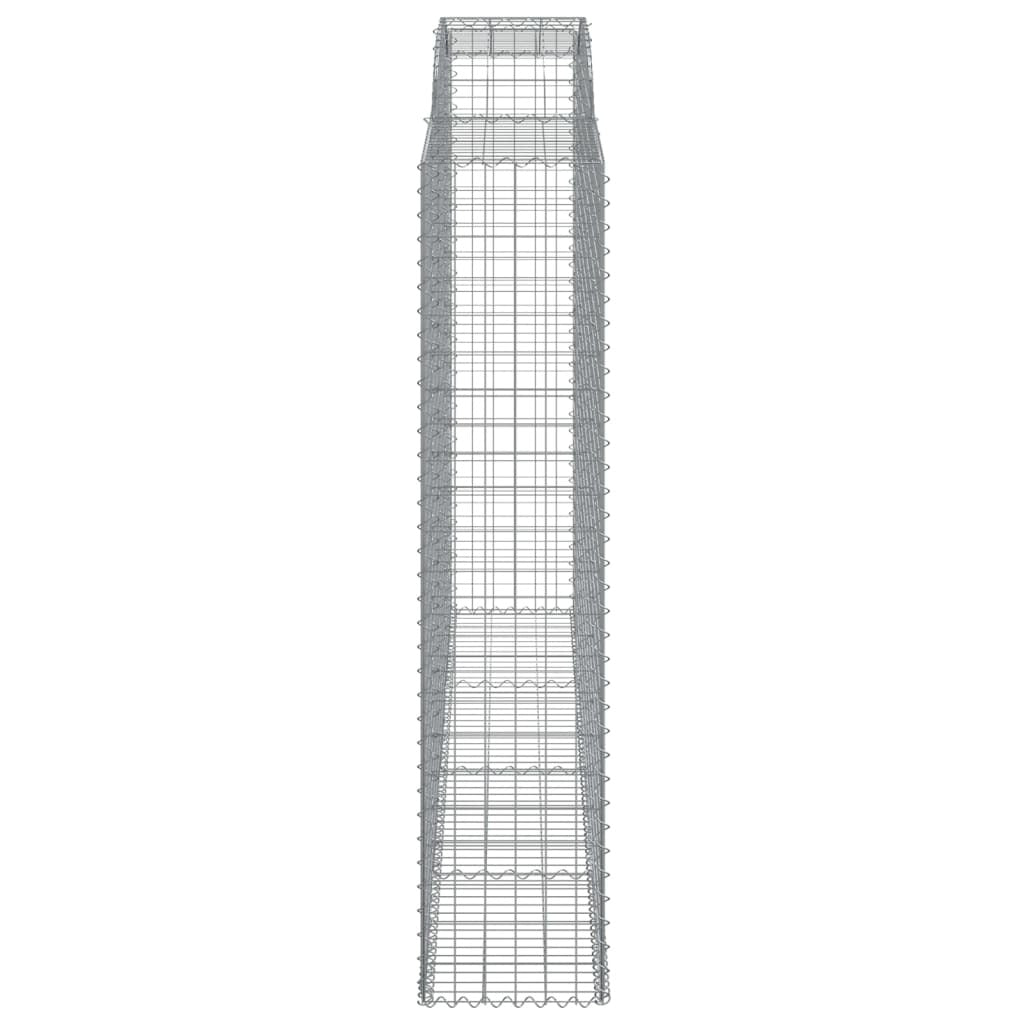 Arched Gabion Baskets 15 pcs 300x50x220/240 cm Galvanised Iron