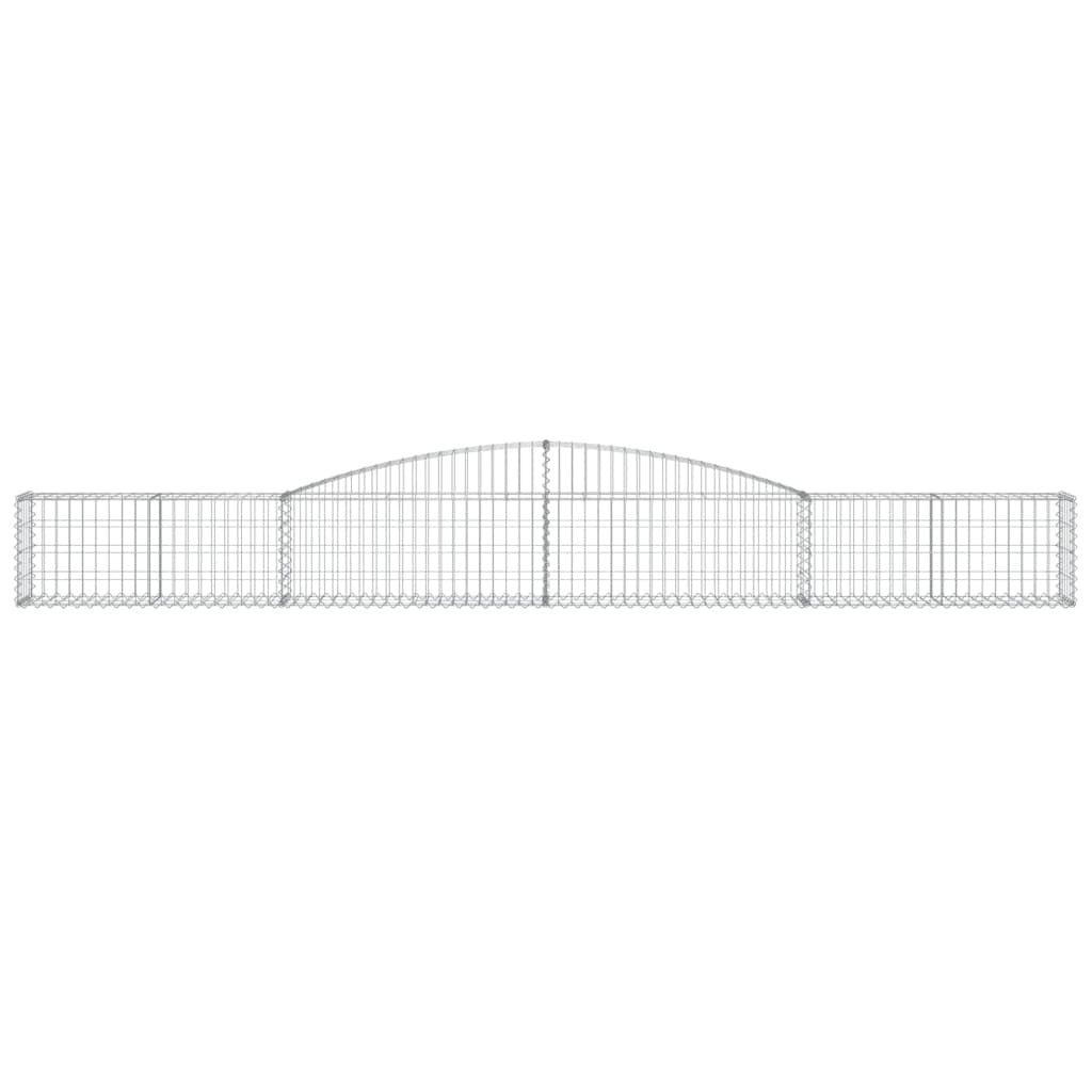 Arched Gabion Baskets 7 pcs 400x30x40/60 cm Galvanised Iron