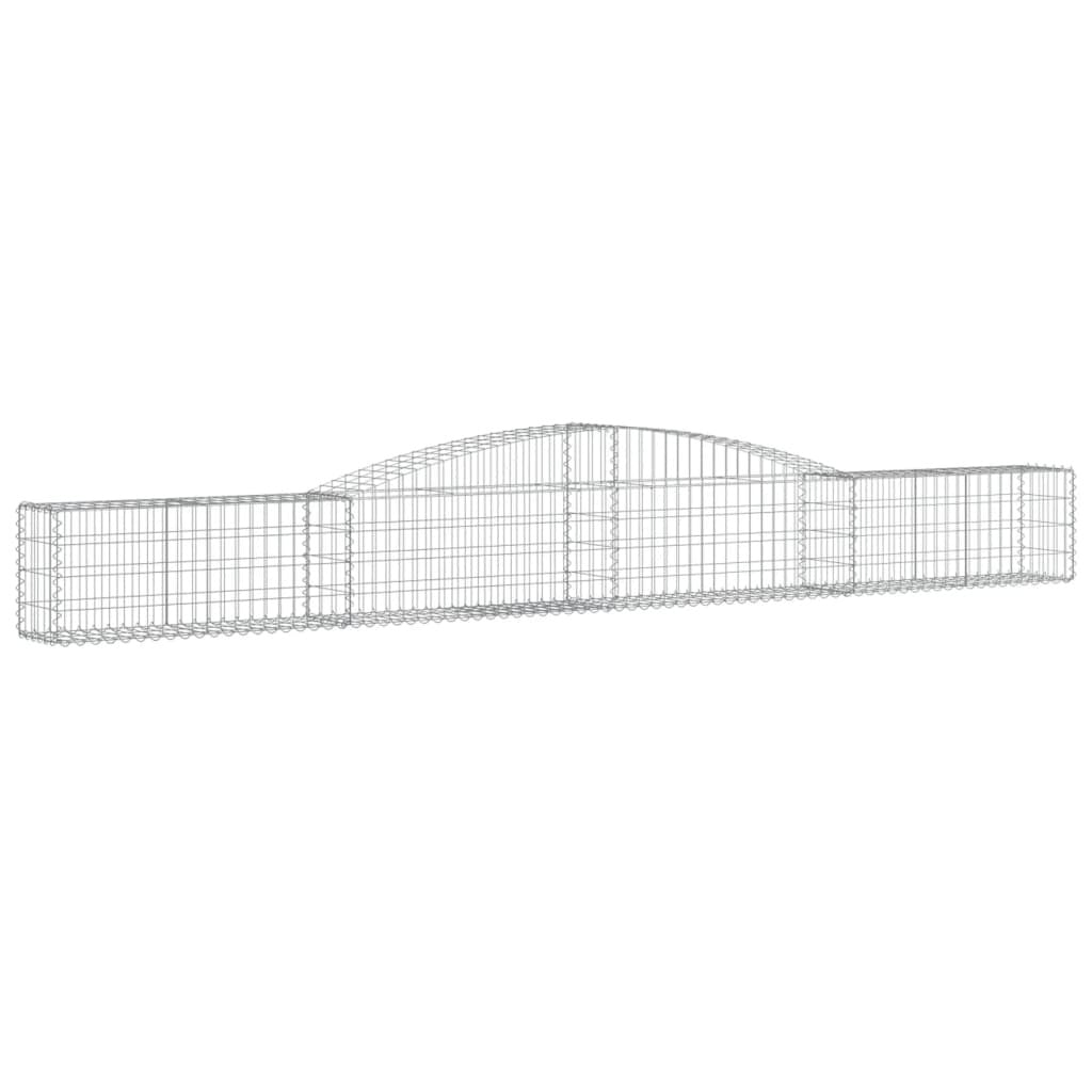 Arched Gabion Baskets 9 pcs 400x30x40/60 cm Galvanised Iron