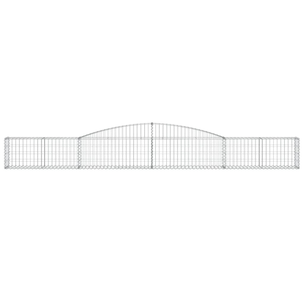 Arched Gabion Baskets 15 pcs 400x30x40/60 cm Galvanised Iron