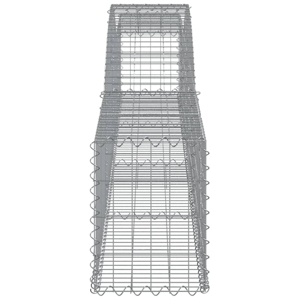 Arched Gabion Baskets 15 pcs 400x30x40/60 cm Galvanised Iron