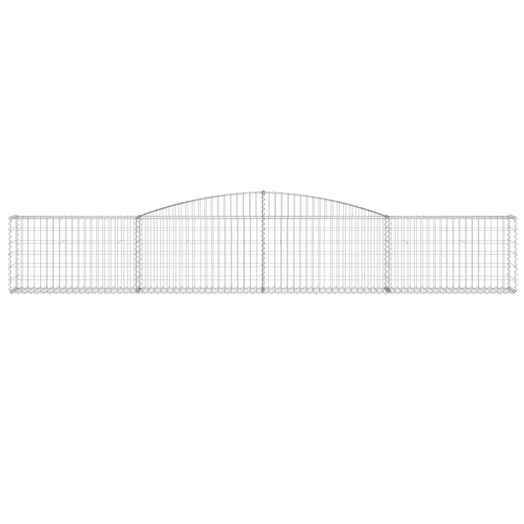 Arched Gabion Baskets 15 pcs 400x30x60/80 cm Galvanised Iron