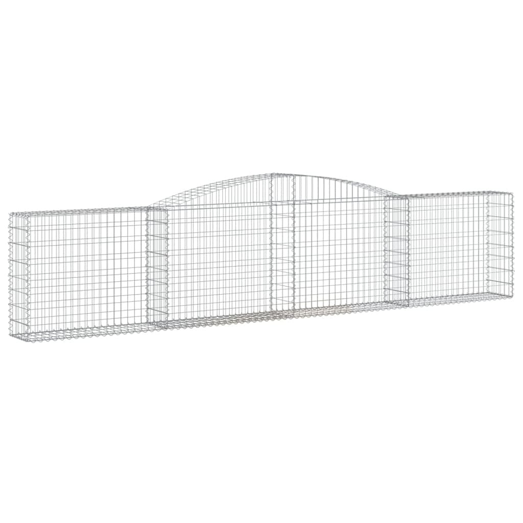 Arched Gabion Baskets 3 pcs 400x30x80/100 cm Galvanised Iron