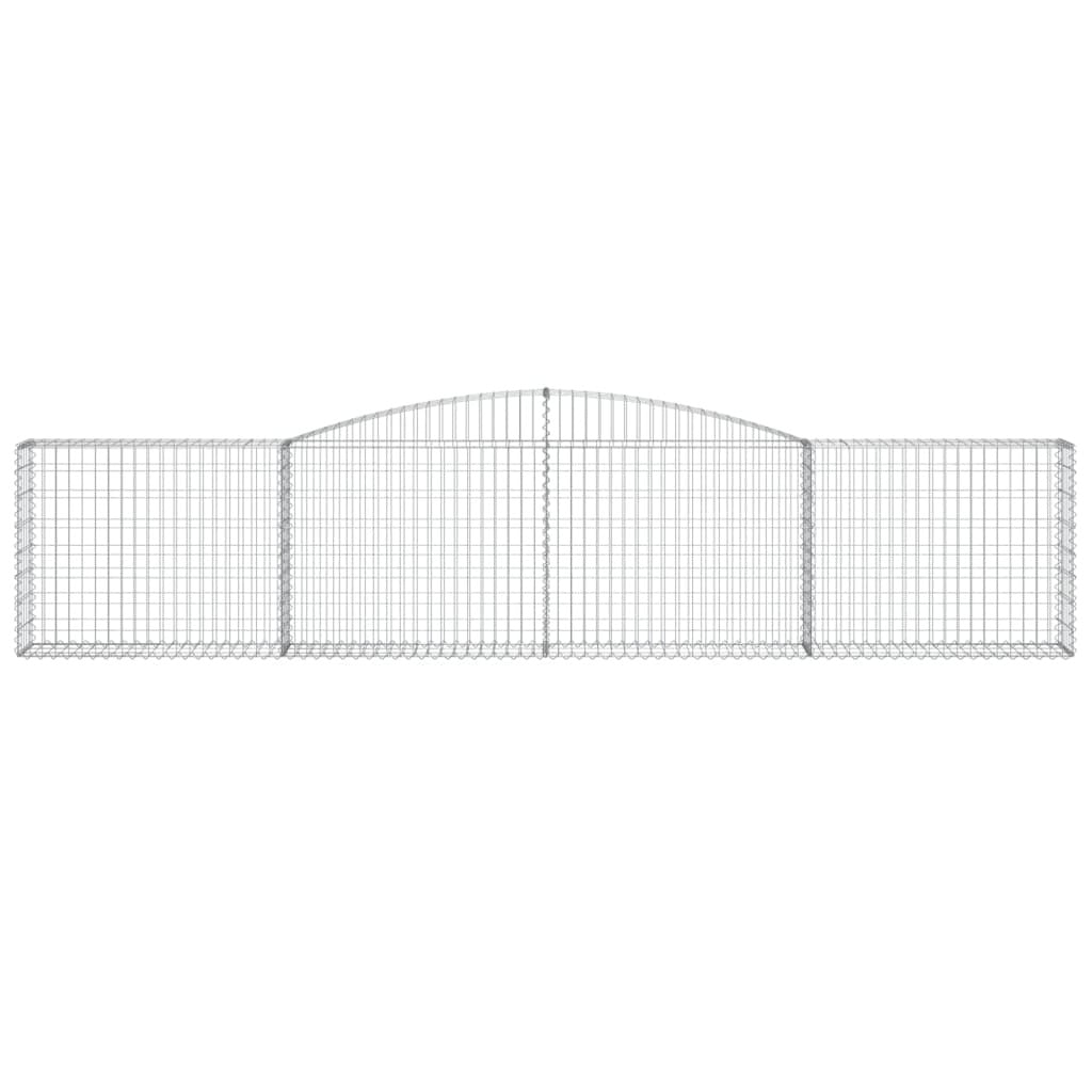 Arched Gabion Baskets 3 pcs 400x30x80/100 cm Galvanised Iron