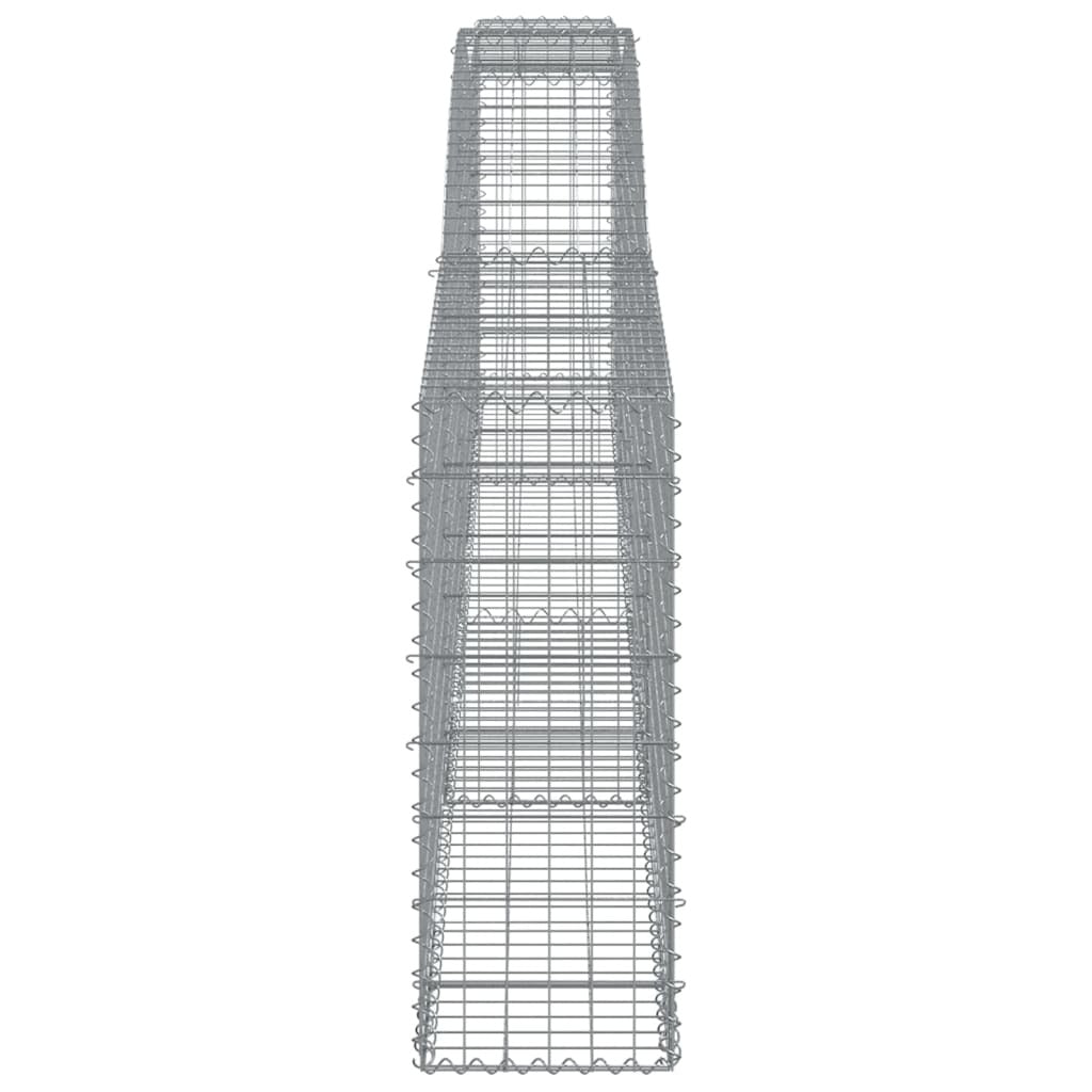 Arched Gabion Baskets 3 pcs 400x30x80/100 cm Galvanised Iron