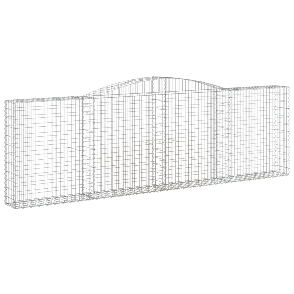 Arched Gabion Baskets 9 pcs 400x30x120/140 cm Galvanised Iron