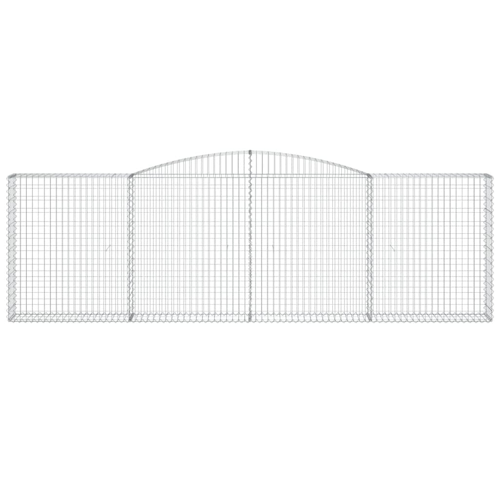 Arched Gabion Baskets 9 pcs 400x30x120/140 cm Galvanised Iron