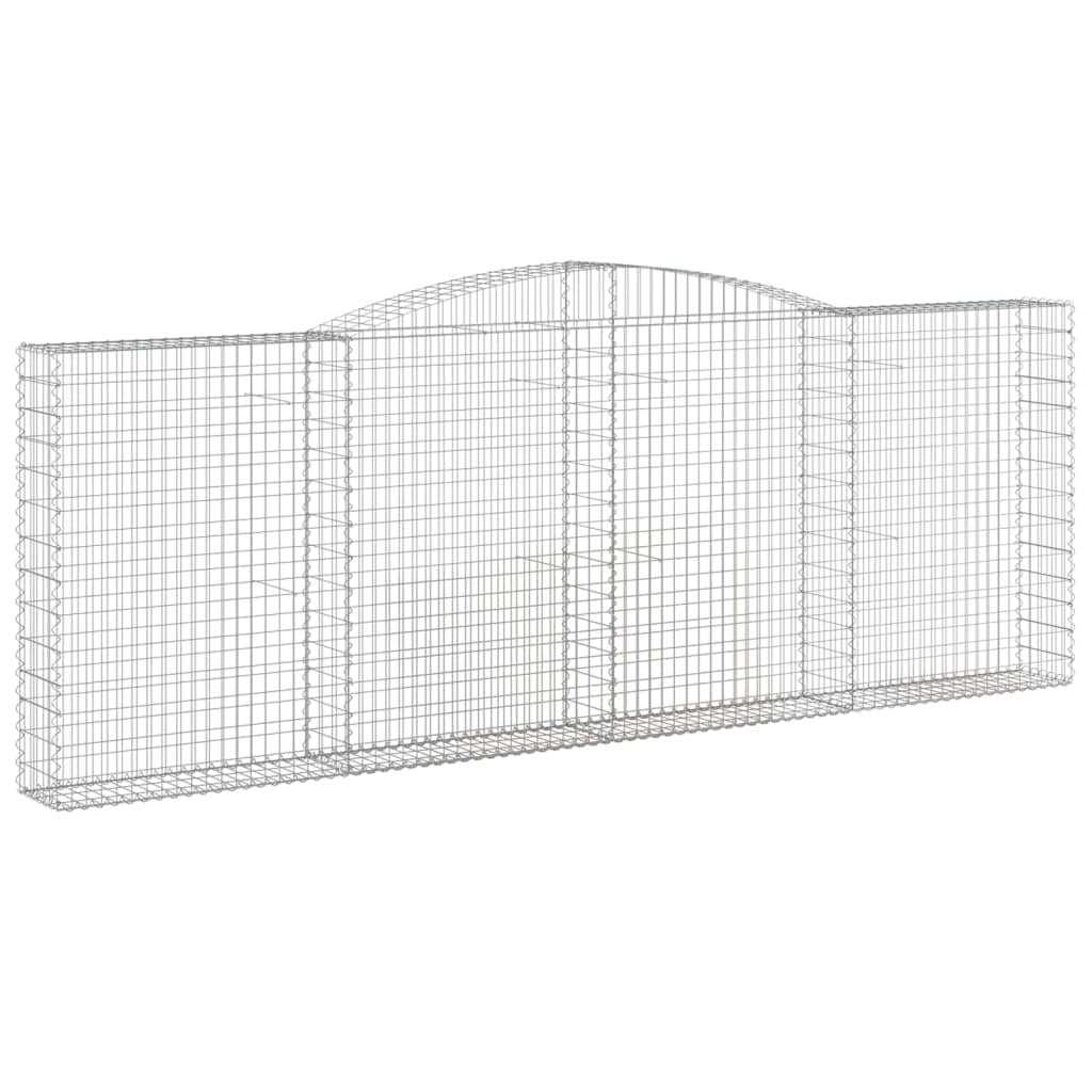 Arched Gabion Baskets 15 pcs 400x30x140/160 cm Galvanised Iron