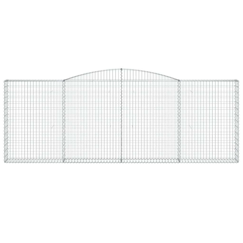 Arched Gabion Baskets 15 pcs 400x30x140/160 cm Galvanised Iron