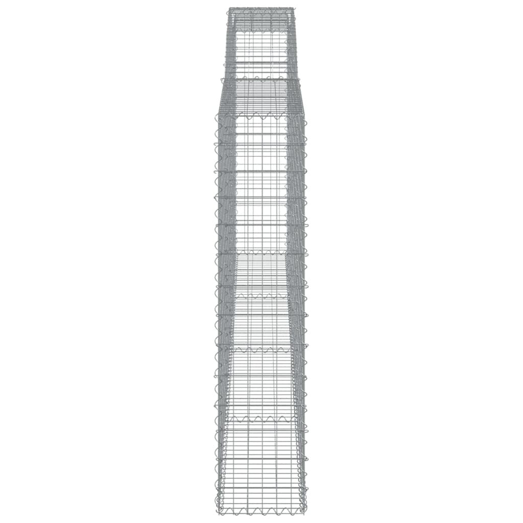 Arched Gabion Baskets 15 pcs 400x30x140/160 cm Galvanised Iron