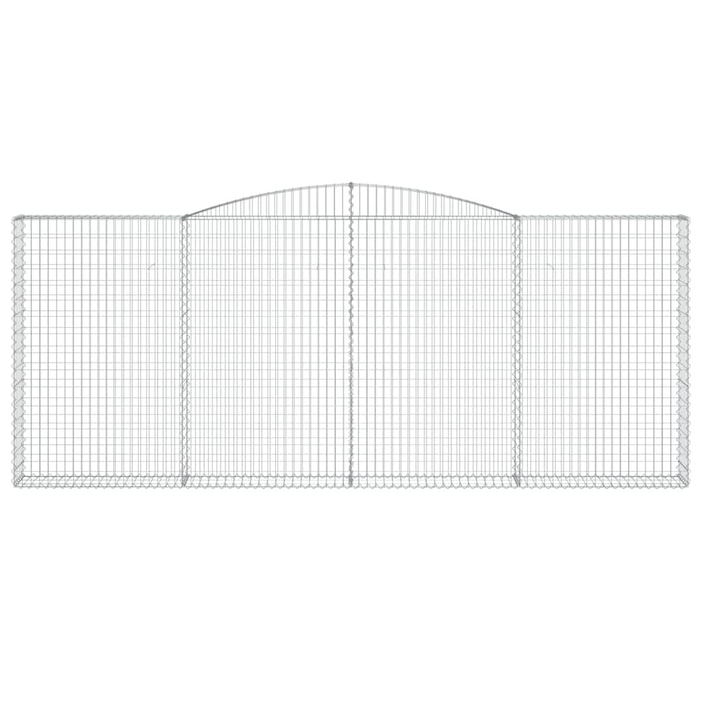Arched Gabion Baskets 3 pcs 400x30x160/180 cm Galvanised Iron