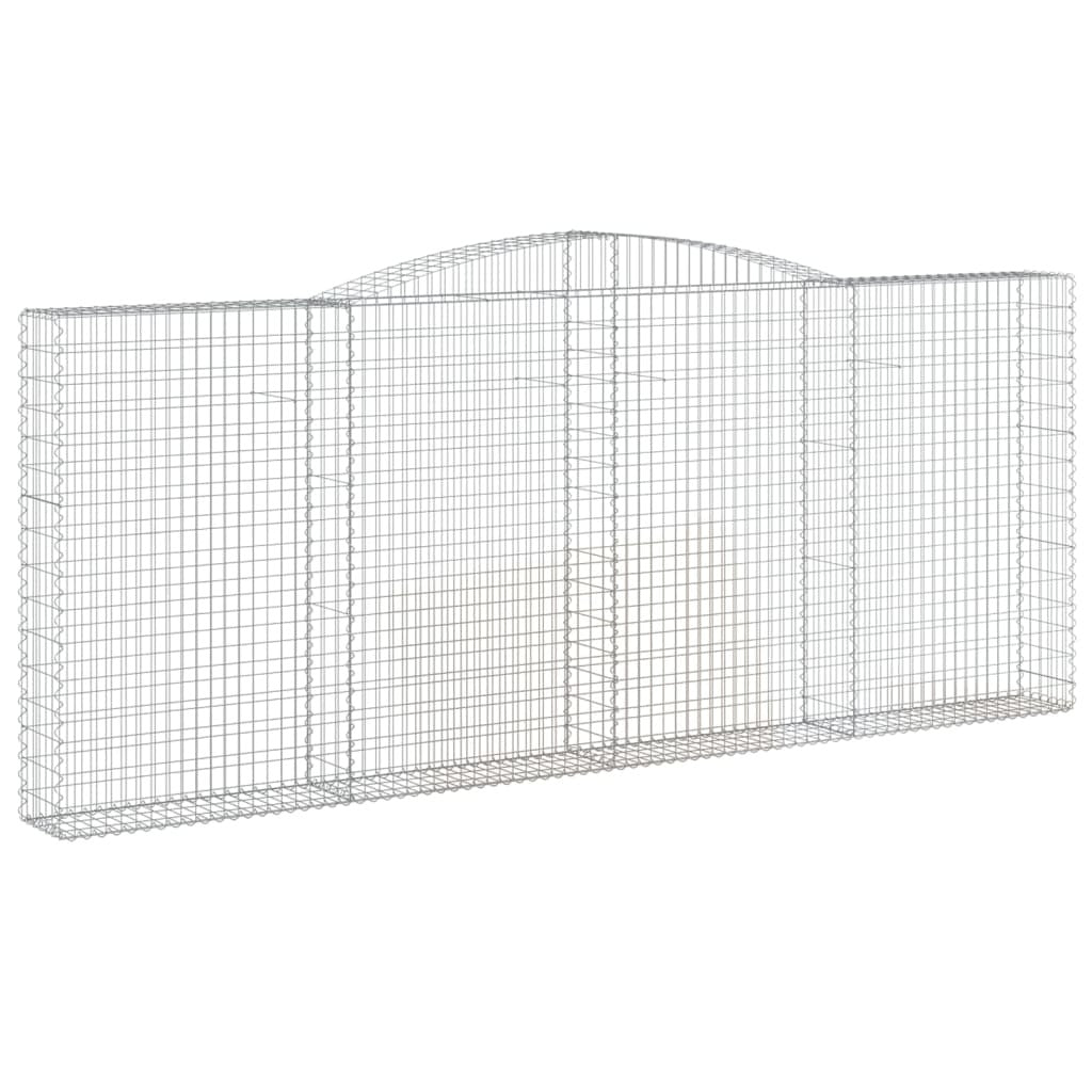 Arched Gabion Baskets 7 pcs 400x30x160/180 cm Galvanised Iron