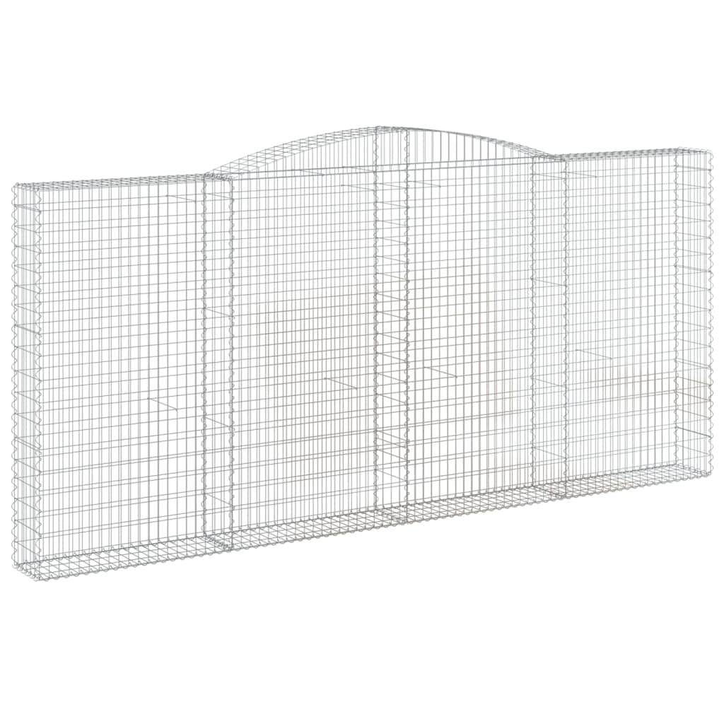 Arched Gabion Baskets 3 pcs 400x30x180/200 cm Galvanised Iron