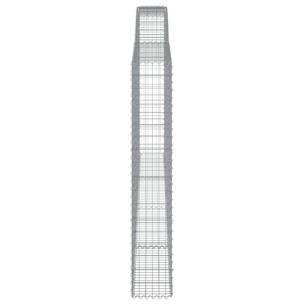 Arched Gabion Baskets 3 pcs 400x30x180/200 cm Galvanised Iron
