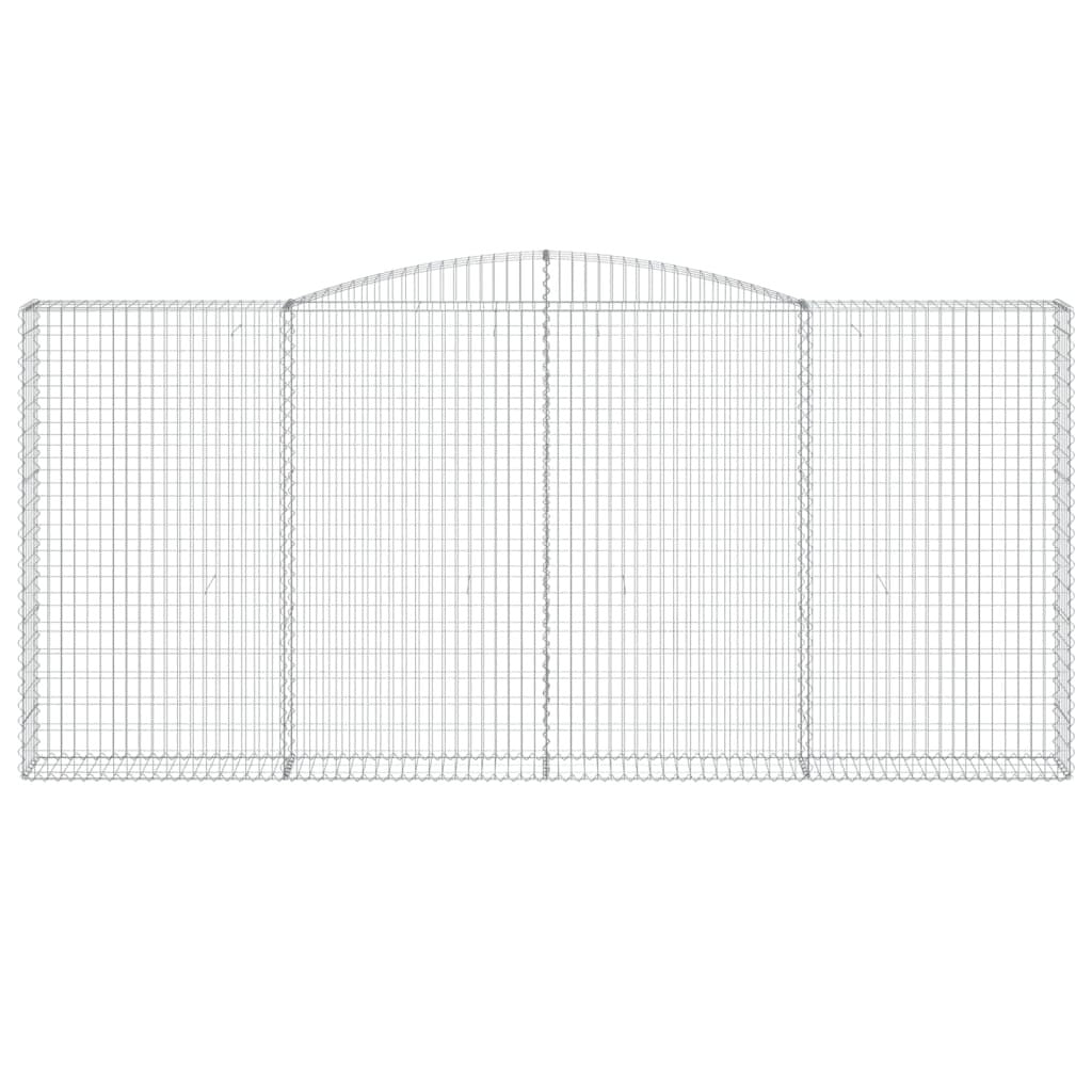Arched Gabion Baskets 7 pcs 400x30x180/200 cm Galvanised Iron