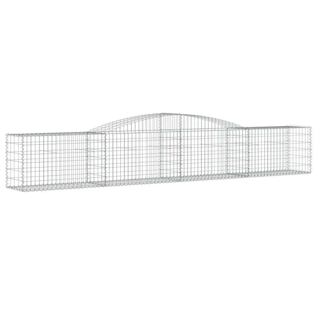 Arched Gabion Baskets 5 pcs 400x50x60/80 cm Galvanised Iron