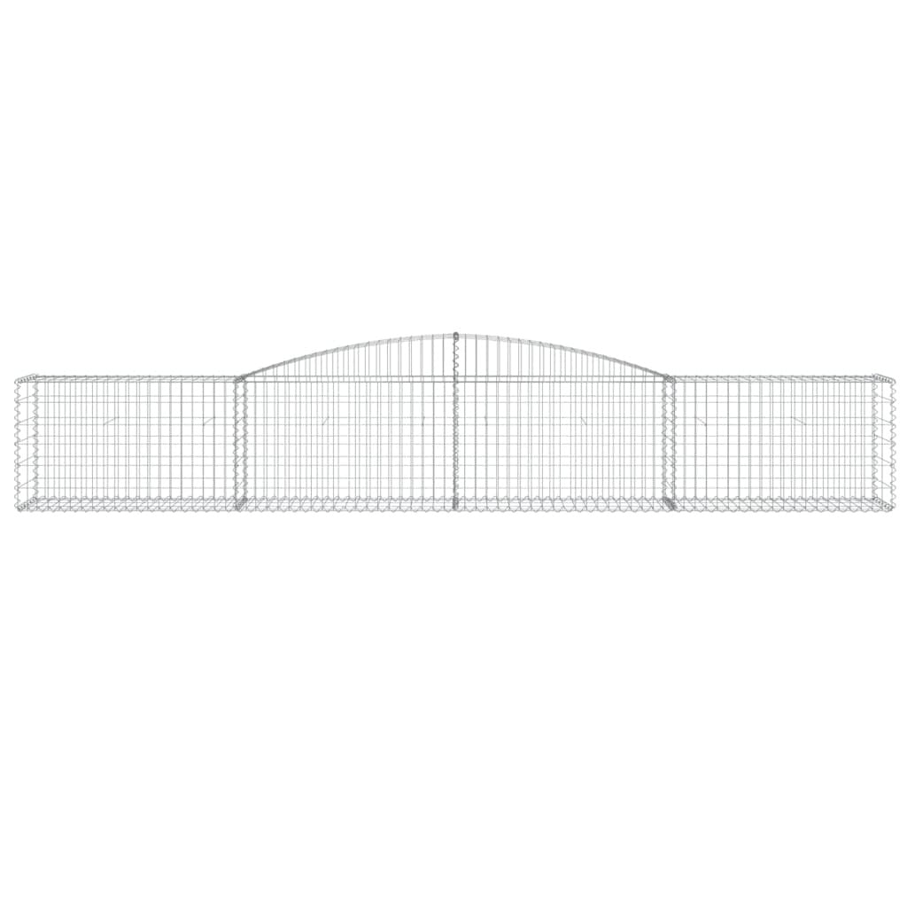 Arched Gabion Baskets 5 pcs 400x50x60/80 cm Galvanised Iron