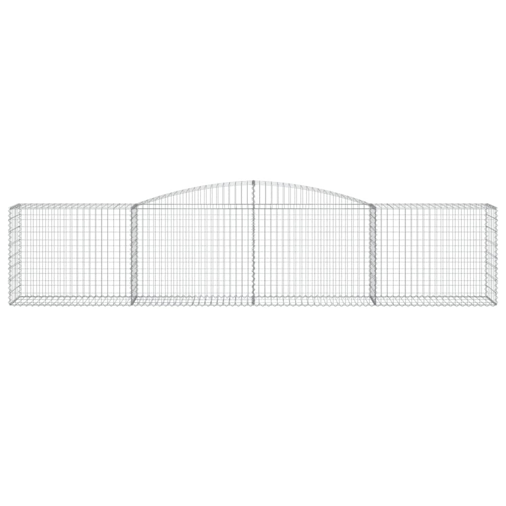 Arched Gabion Baskets 3 pcs 400x50x80/100 cm Galvanised Iron