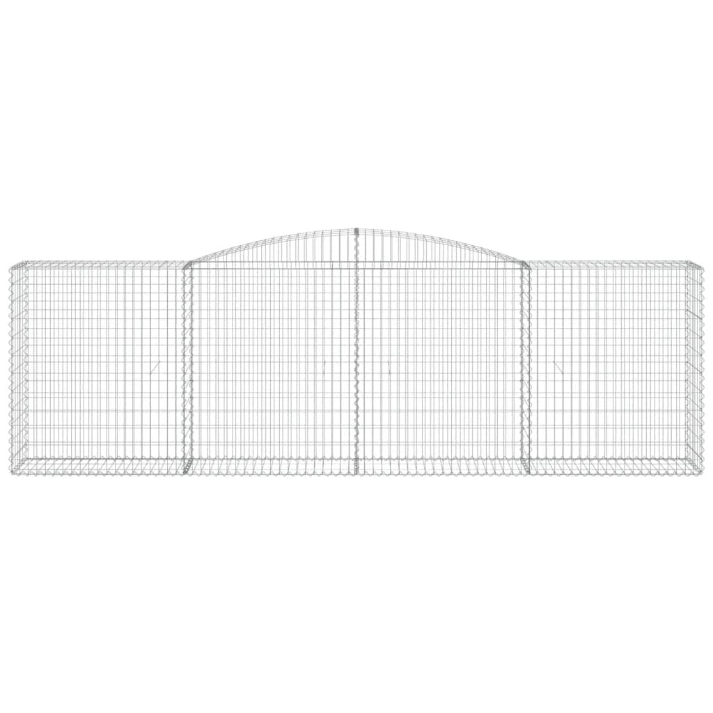 Arched Gabion Baskets 9 pcs 400x50x120/140 cm Galvanised Iron
