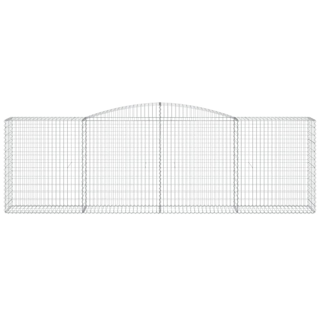 Arched Gabion Baskets 15 pcs 400x50x120/140 cm Galvanised Iron
