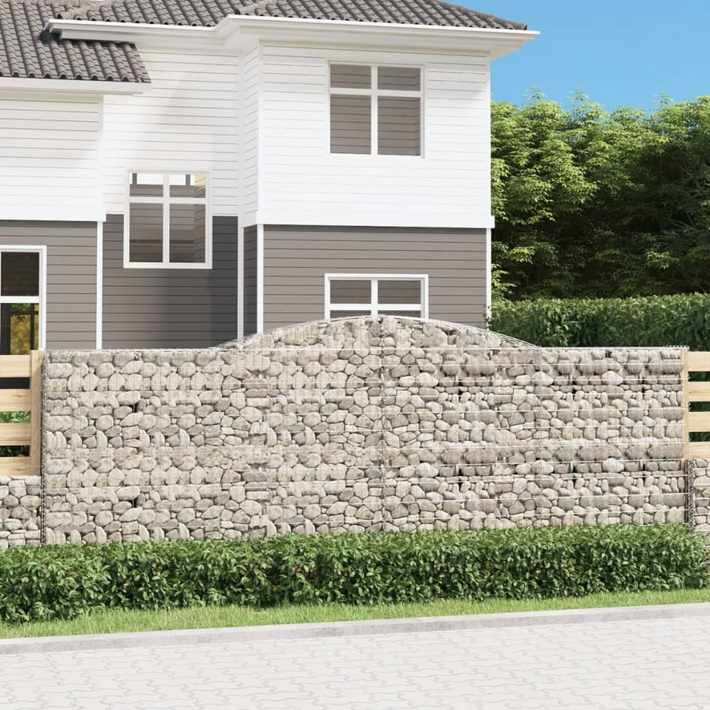 Arched Gabion Baskets 3 pcs 400x50x140/160 cm Galvanised Iron