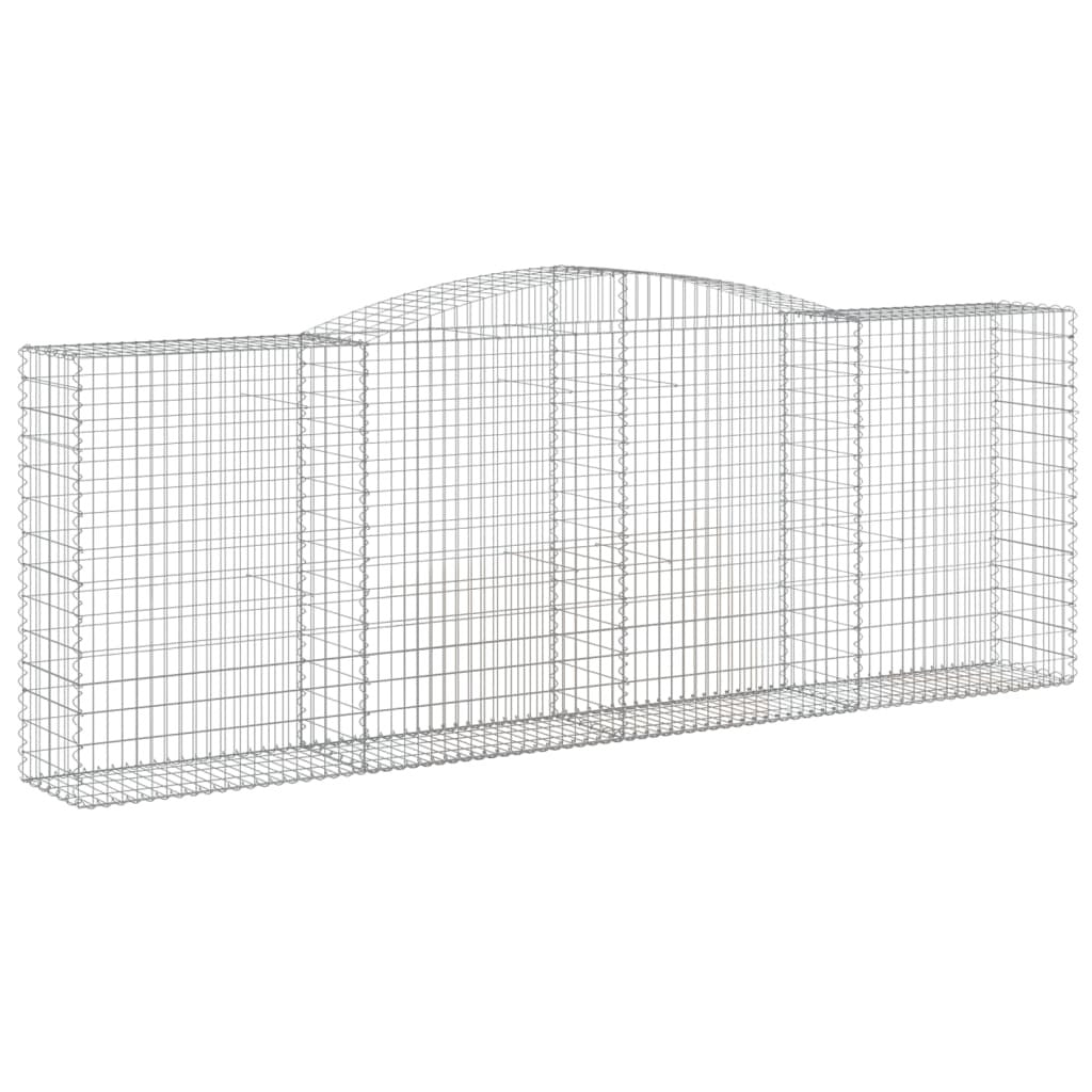 Arched Gabion Baskets 3 pcs 400x50x140/160 cm Galvanised Iron