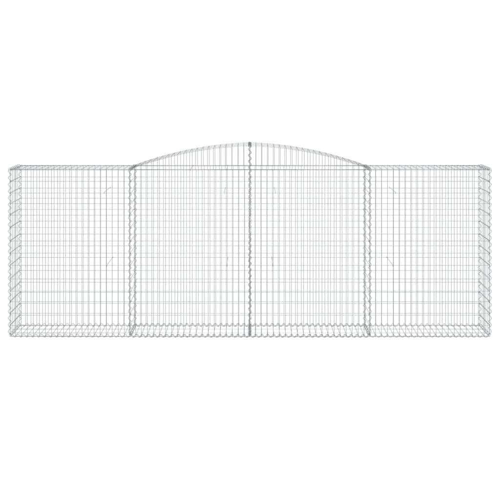 Arched Gabion Baskets 3 pcs 400x50x140/160 cm Galvanised Iron