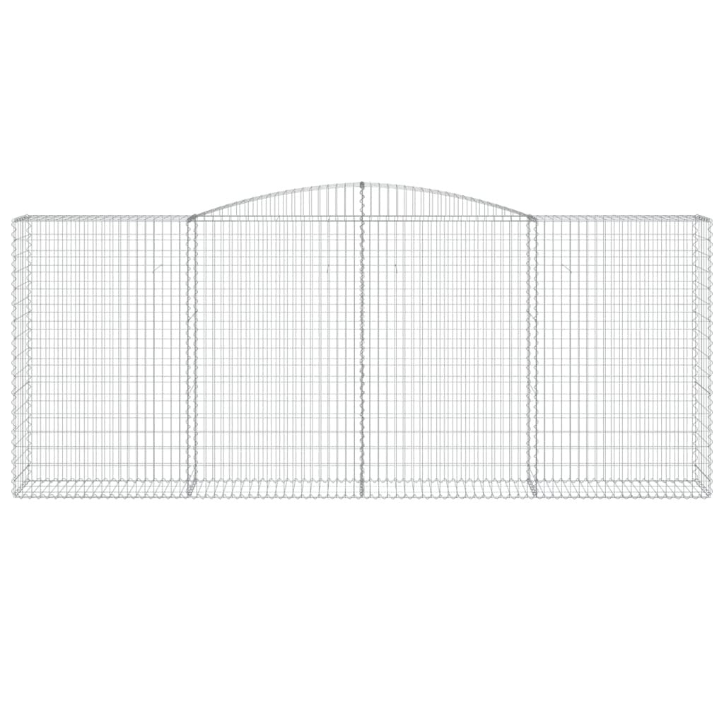 Arched Gabion Baskets 3 pcs 400x50x160/180 cm Galvanised Iron