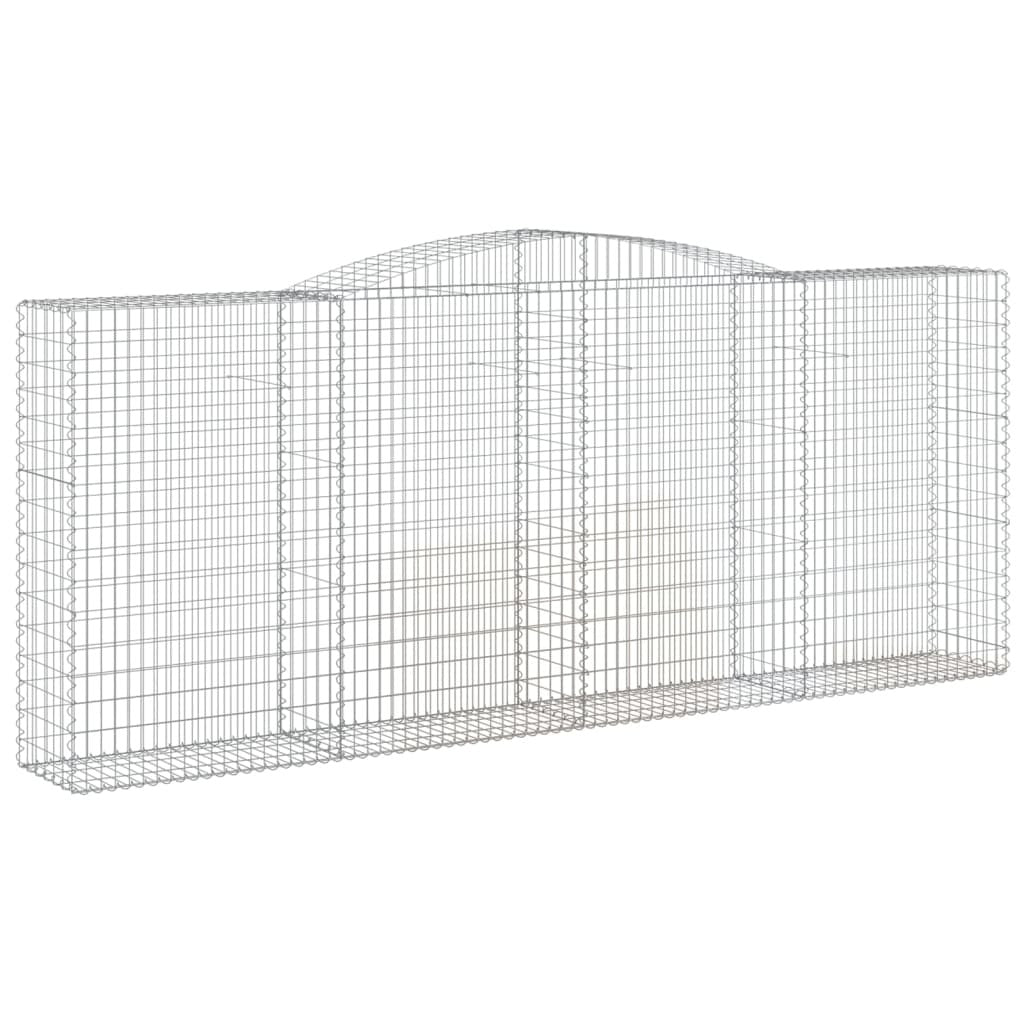 Arched Gabion Baskets 5 pcs 400x50x160/180 cm Galvanised Iron