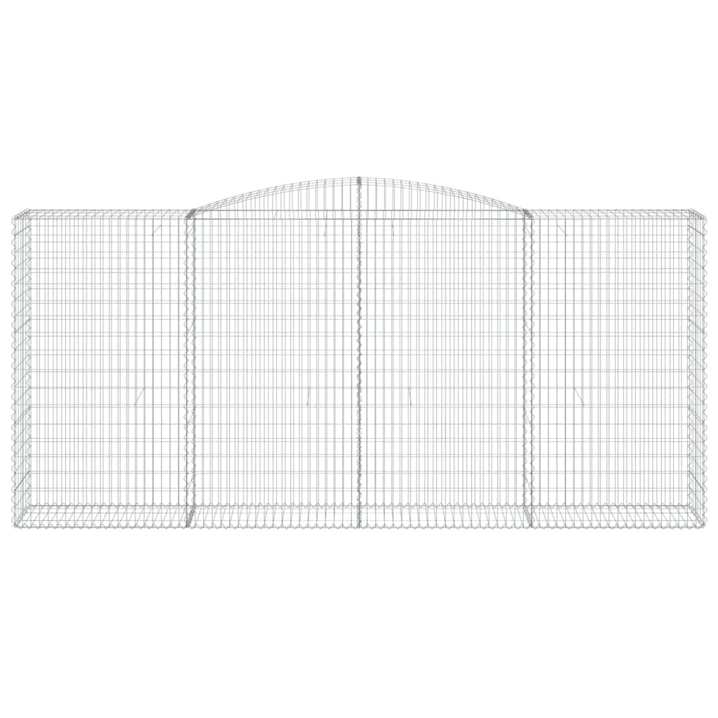 Arched Gabion Baskets 5 pcs 400x50x180/200 cm Galvanised Iron