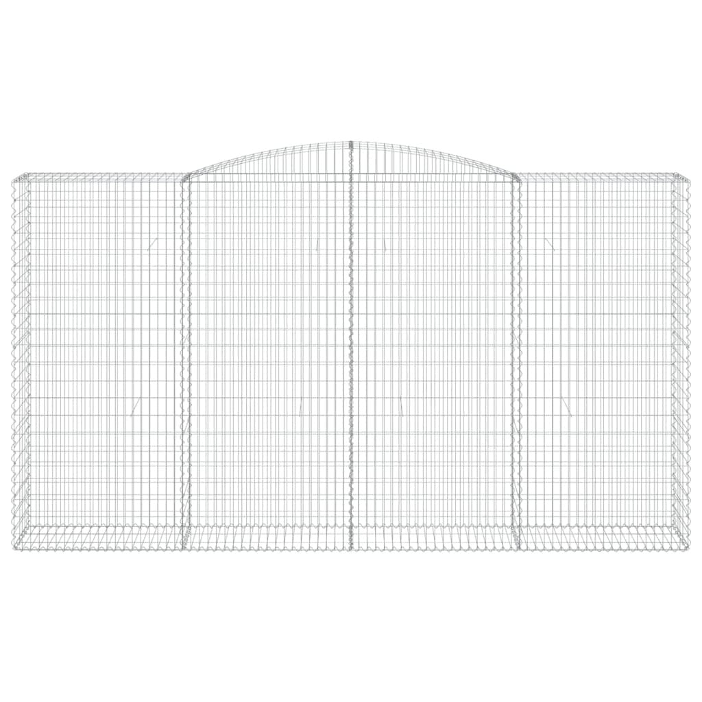Arched Gabion Baskets 3 pcs 400x50x220/240 cm Galvanised Iron