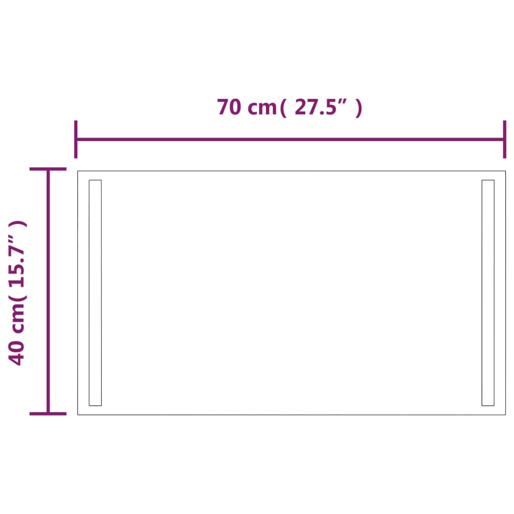 LED Bathroom Mirror 40x70 cm