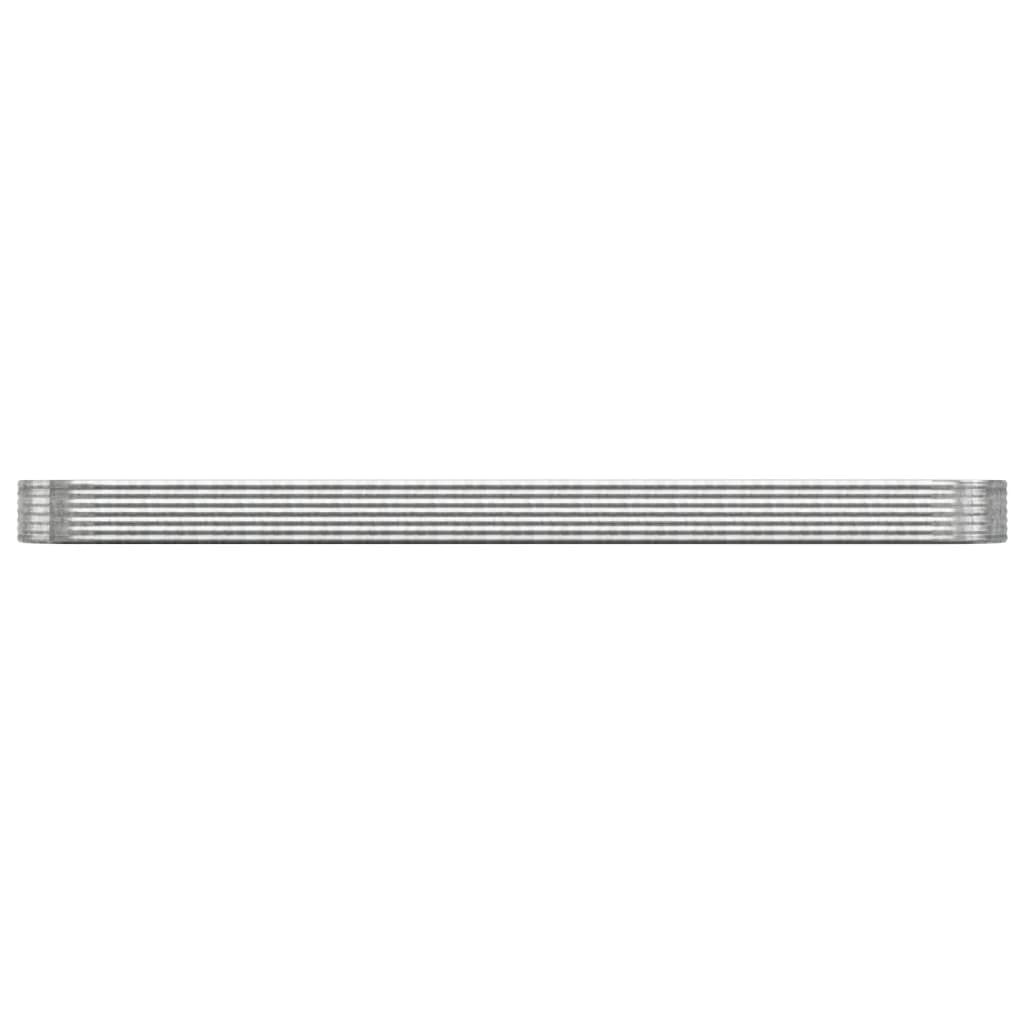 Garden Raised Bed Powder-coated Steel 544x100x36 cm Silver