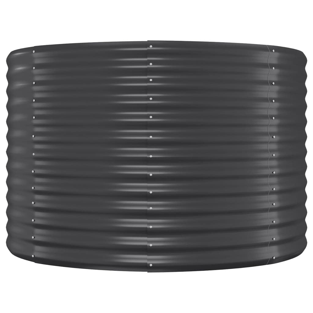 Garden Raised Bed Powder-coated Steel 249x100x68 cm Anthracite
