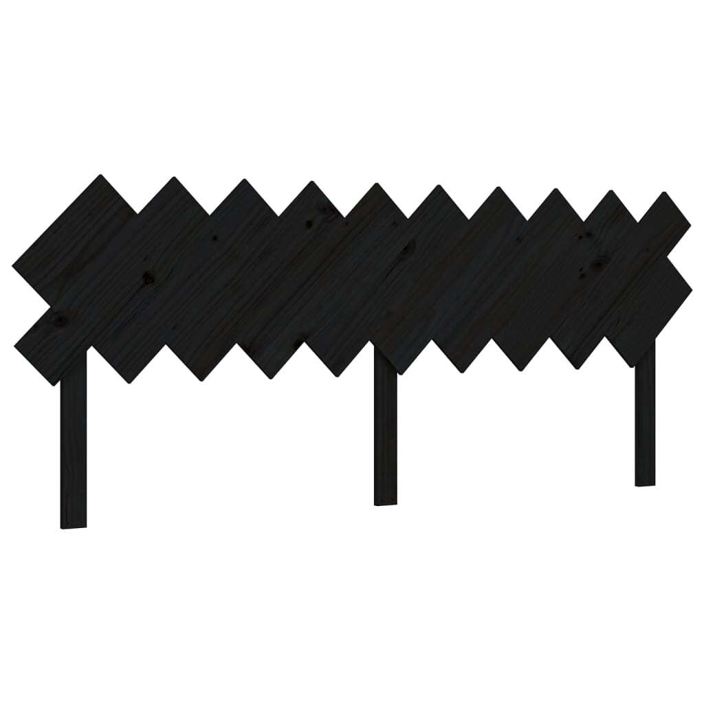Bed Frame without Mattress Black 200x200 cm Solid Wood Pine