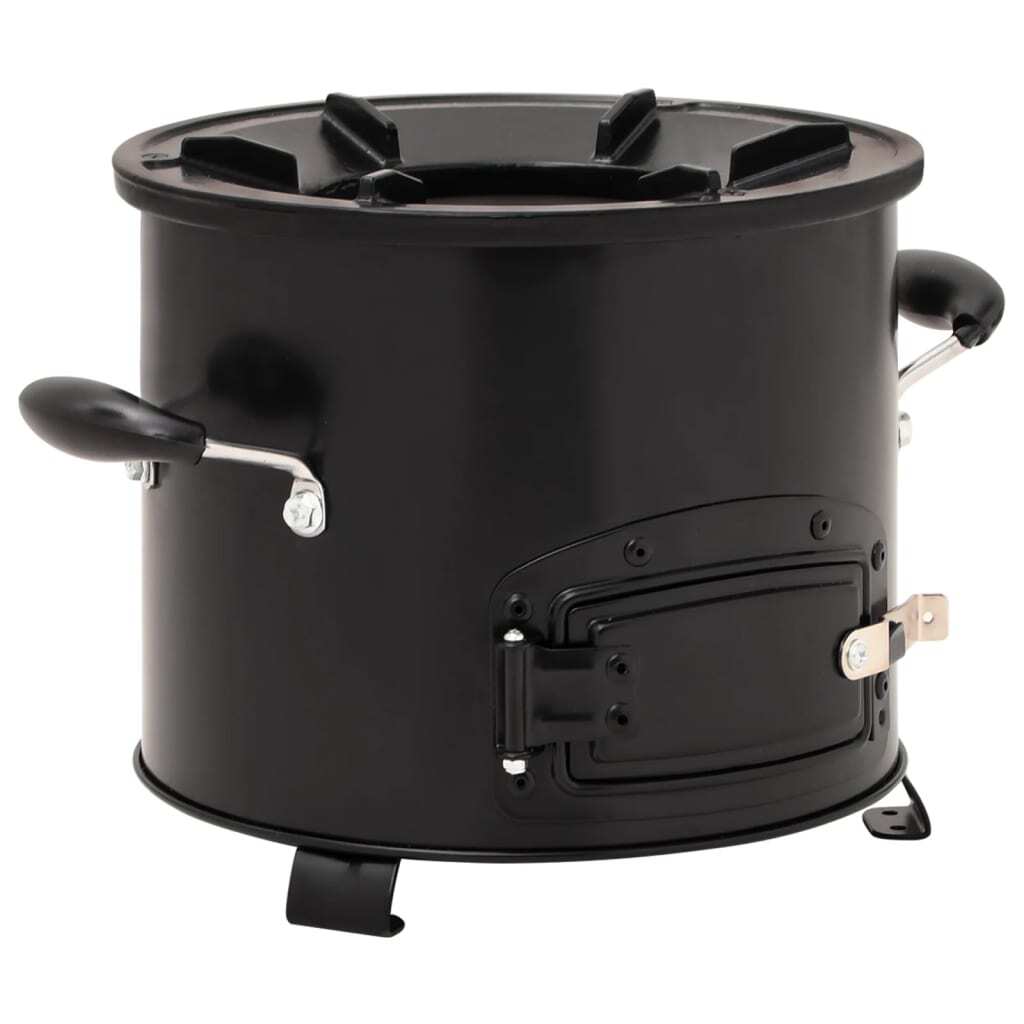 Camping Wood Stove Black 36x26x22.5 cm Metal