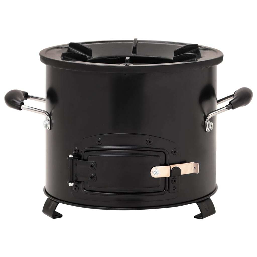 Camping Wood Stove Black 36x26x22.5 cm Metal