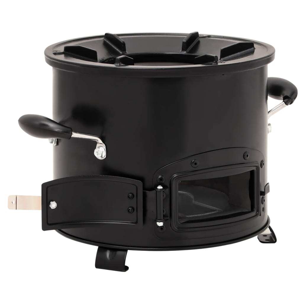 Camping Wood Stove Black 36x26x22.5 cm Metal