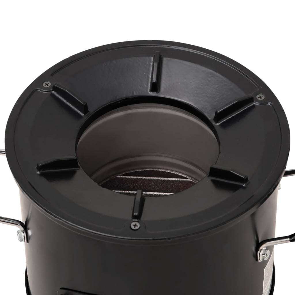 Camping Wood Stove Black 36x26x22.5 cm Metal