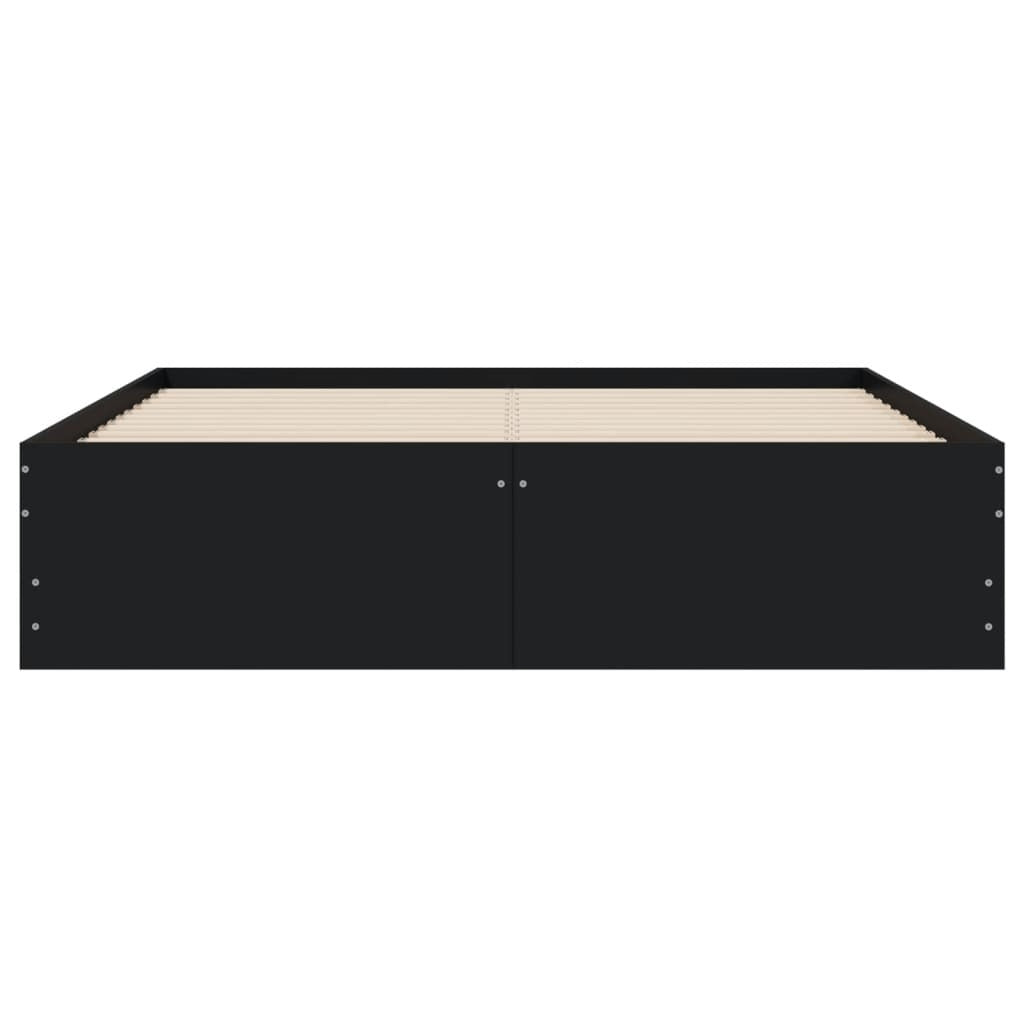 Bed Frame with Drawers without Mattress Black 120x190 cm Small Double