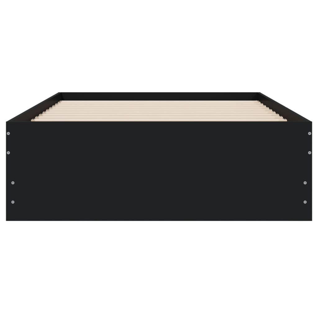 Bed Frame with Drawers without Mattress Black 90x190 cm Single