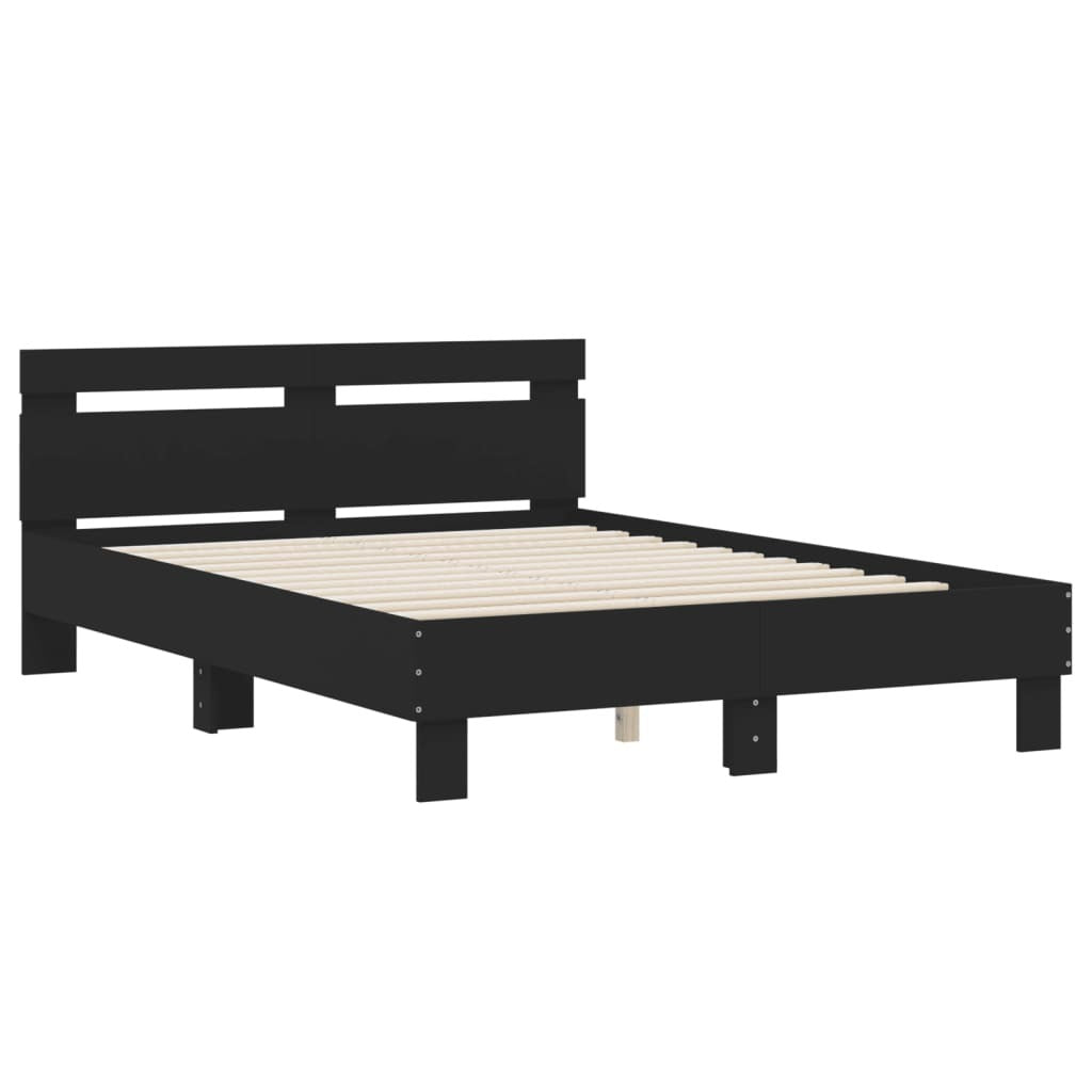 Bed Frame without Mattress Black 120x200 cm