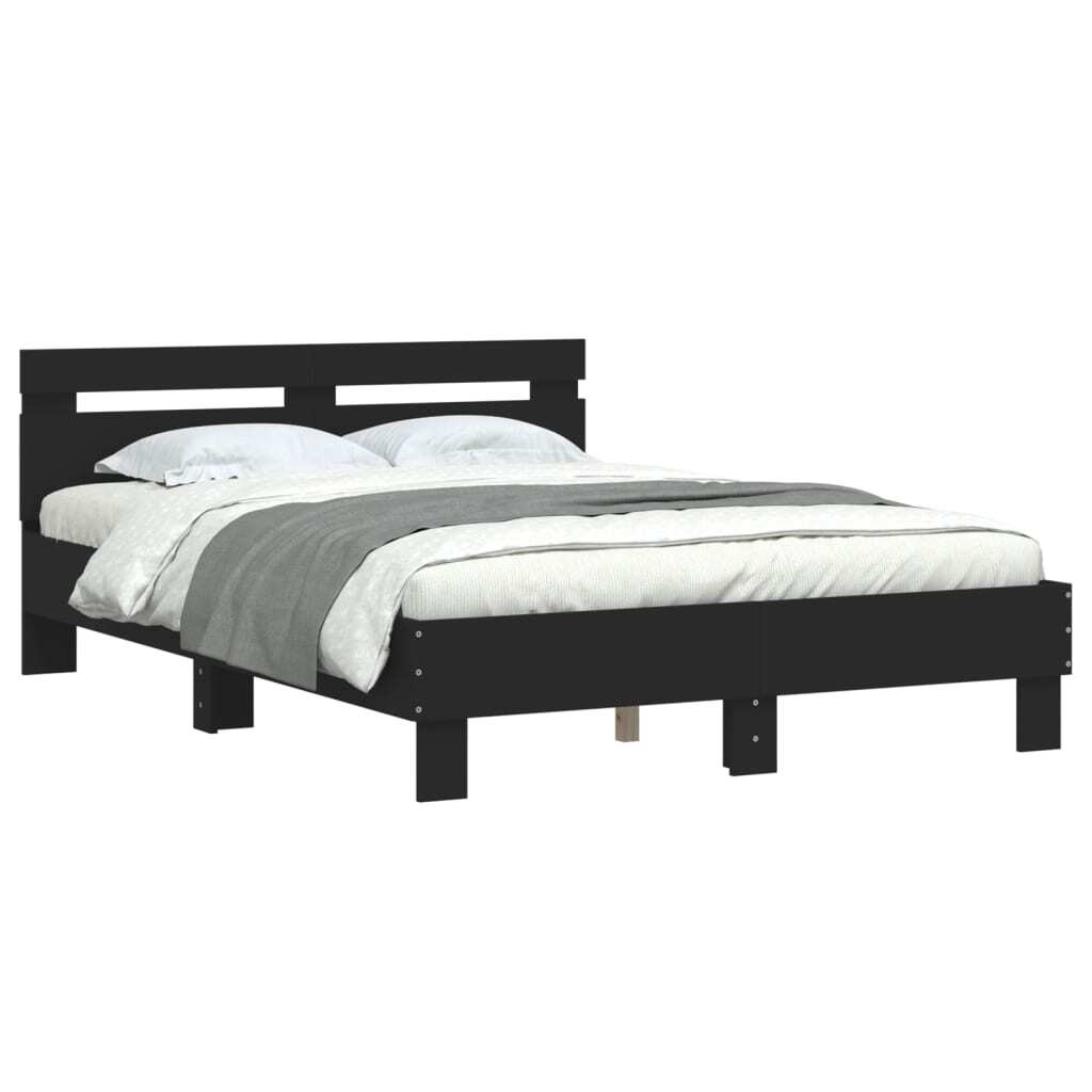Bed Frame without Mattress Black 120x200 cm